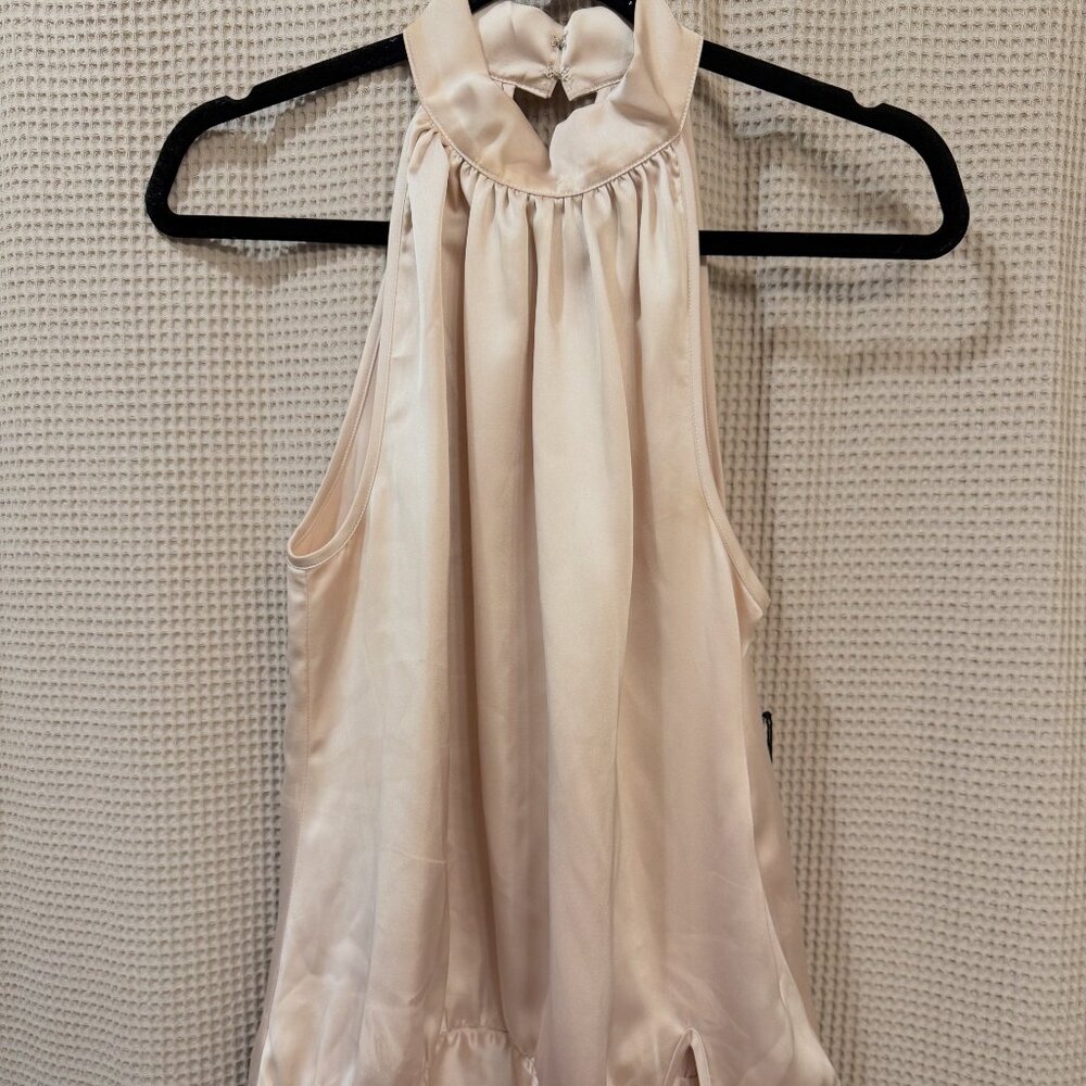 Champagne High Neck Blouse